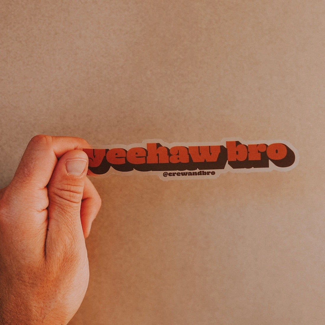 "Yeehaw Bro" Clear Sticker