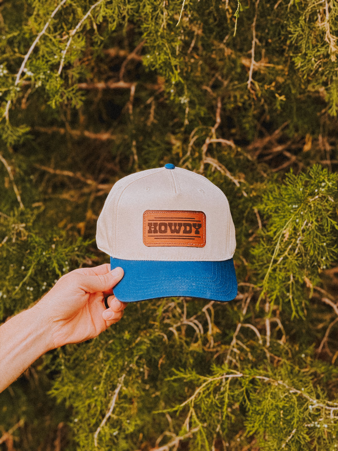 Howdy Leather Patch Hat